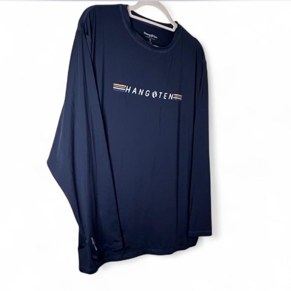 Hang Ten XL Navy UV Protection Long Sleeve Shirt UPF 50+ Activewear - Picture 2 of 5